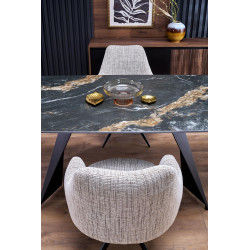 Rozkładany stół Armano czarny marmur/czarny