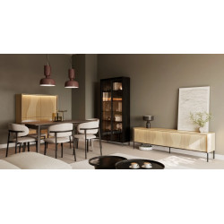 Stolik kawowy FW-06 Flow Dąb Vincenza Bielona/Czarny Lenart