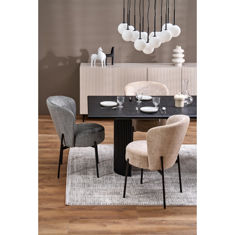 Rozkładany stół Bolerio dąb naturalny/czarny