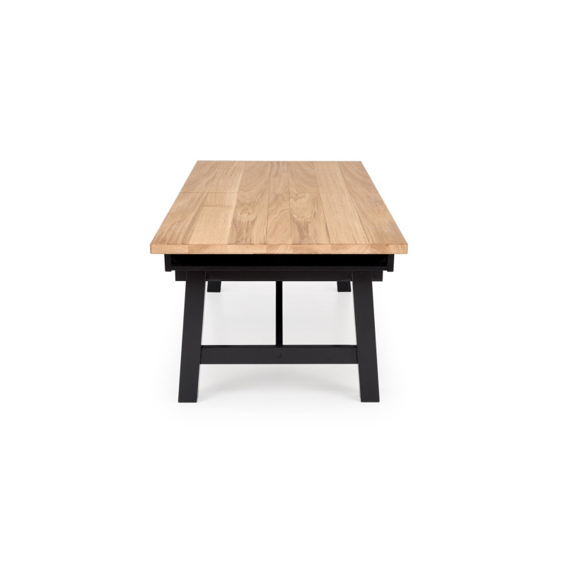 Rozkładany stół FIESTANO dąb naturalny/czarny