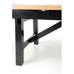 Rozkładany stół FIESTANO dąb naturalny/czarny
