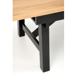 Rozkładany stół FIESTANO dąb naturalny/czarny