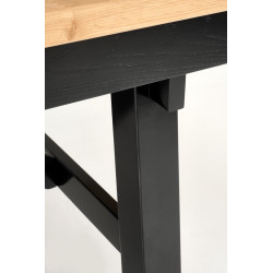 Rozkładany stół FIESTANO dąb naturalny/czarny