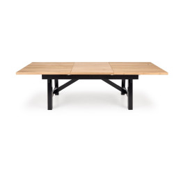 Rozkładany stół FIESTANO dąb naturalny/czarny