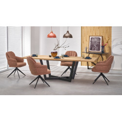 Rozkładany stół MASSIVO 2 dąb naturalny/czarny