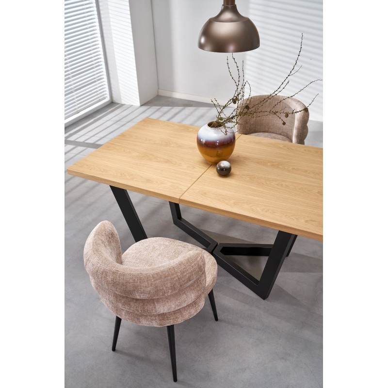 Rozkładany stół MASSIVO 2 dąb naturalny/czarny