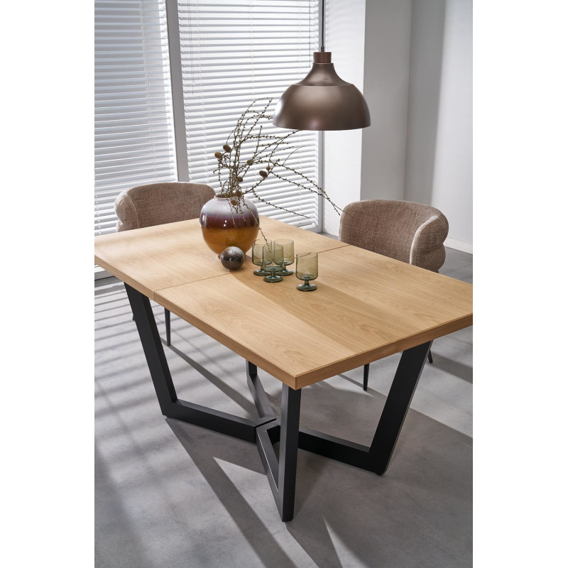 Rozkładany stół MASSIVO 2 dąb naturalny/czarny