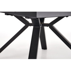 Rozkładany stół VERTIGA biały marmur/czarny