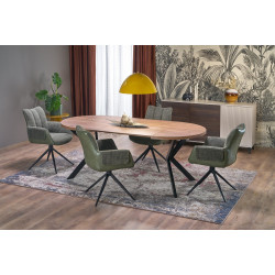 Rozkładany stół PERONIO orzech/czarny