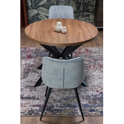 Rozkładany stół PERONIO orzech/czarny