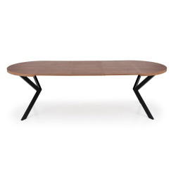 Rozkładany stół PERONIO orzech/czarny