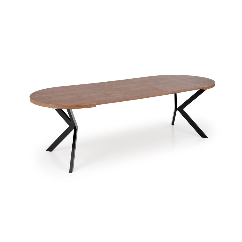 Rozkładany stół PERONIO orzech/czarny