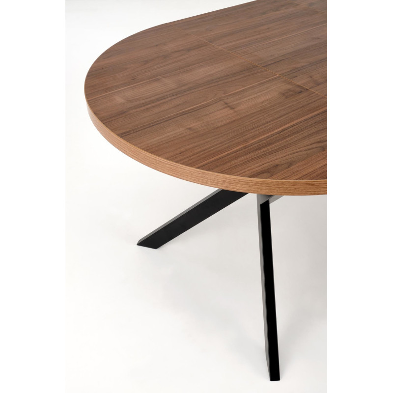 Rozkładany stół PERONIO orzech/czarny