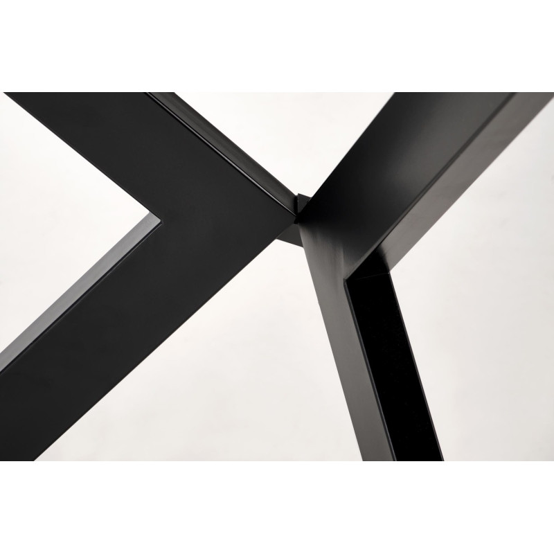 Rozkładany stół PERONIO orzech/czarny