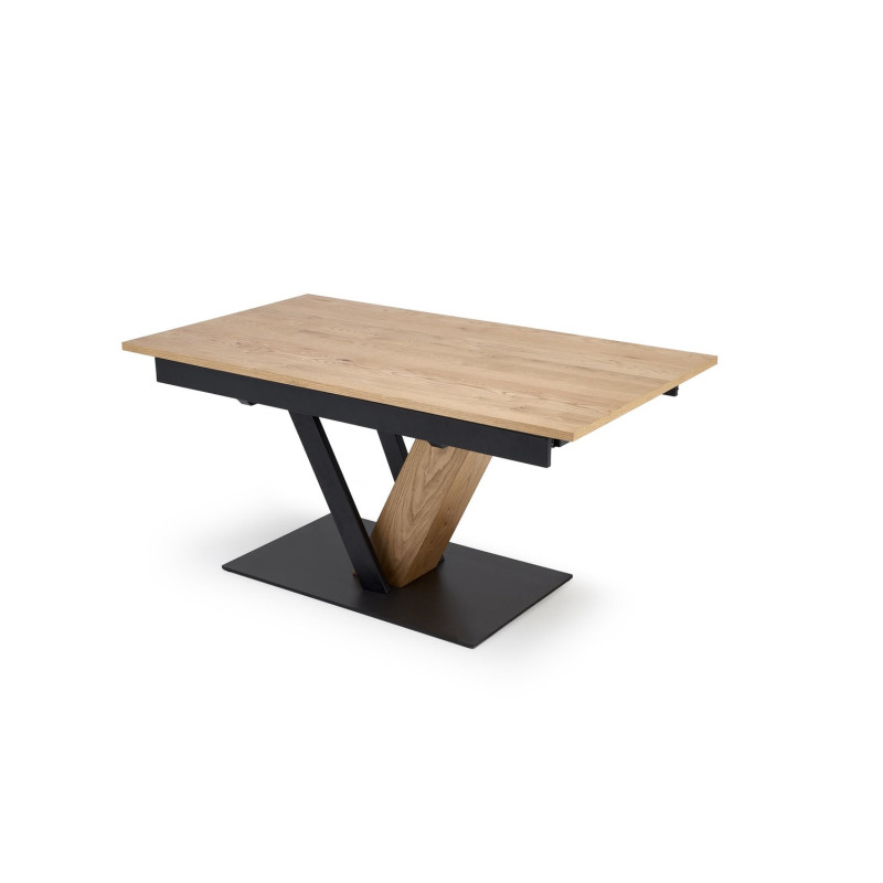 Rozkładany stół FANISO dąb naturalny/czarny