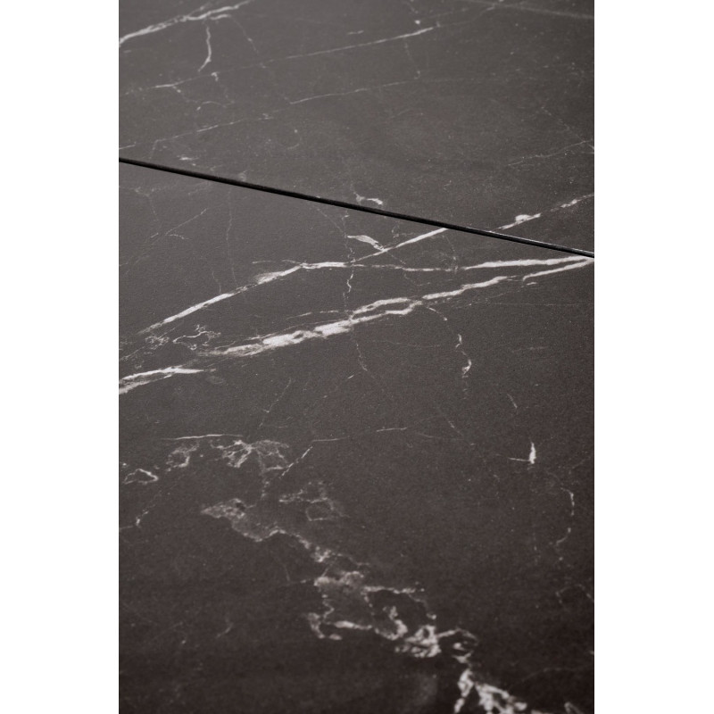 Rozkładany stół VOLANTO 160 czarny marmur/dąb złoty/czarny