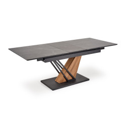 Rozkładany stół VOLANTO 160 czarny marmur/dąb złoty/czarny