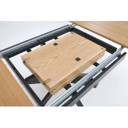 Rozkładany stół ACORDIO naturalny/czarny