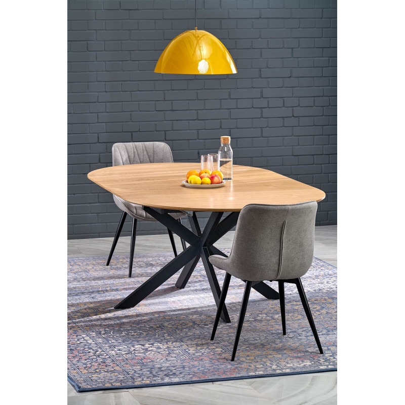 Rozkładany stół ACORDIO naturalny/czarny