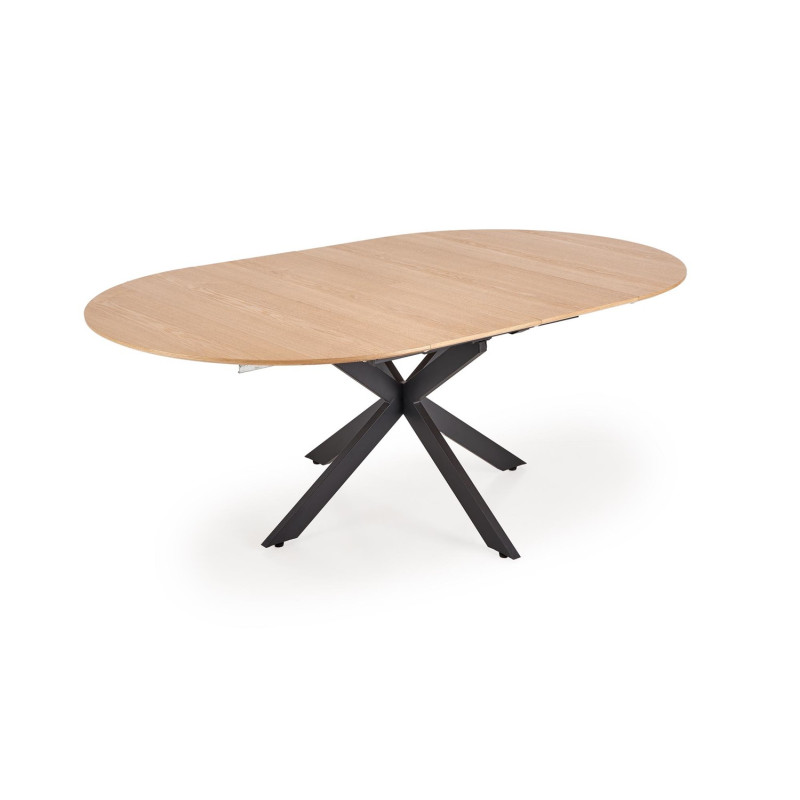 Rozkładany stół ACORDIO naturalny/czarny