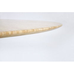 Okrągły stół PIRETO trawertyn/orzech