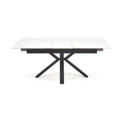 Rozkładany stół PLATANO biały marmur/czarny