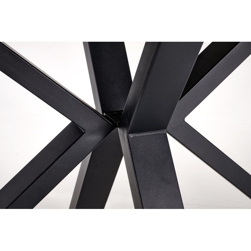 Rozkładany stół PLATANO biały marmur/czarny