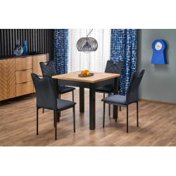 Rozkładany stół QUBIKO dąb artisan/czarny
