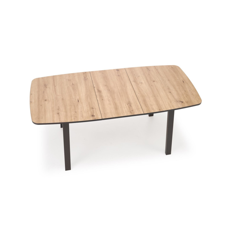 Rozkładany stół BARRILO dąb artisan/czarny