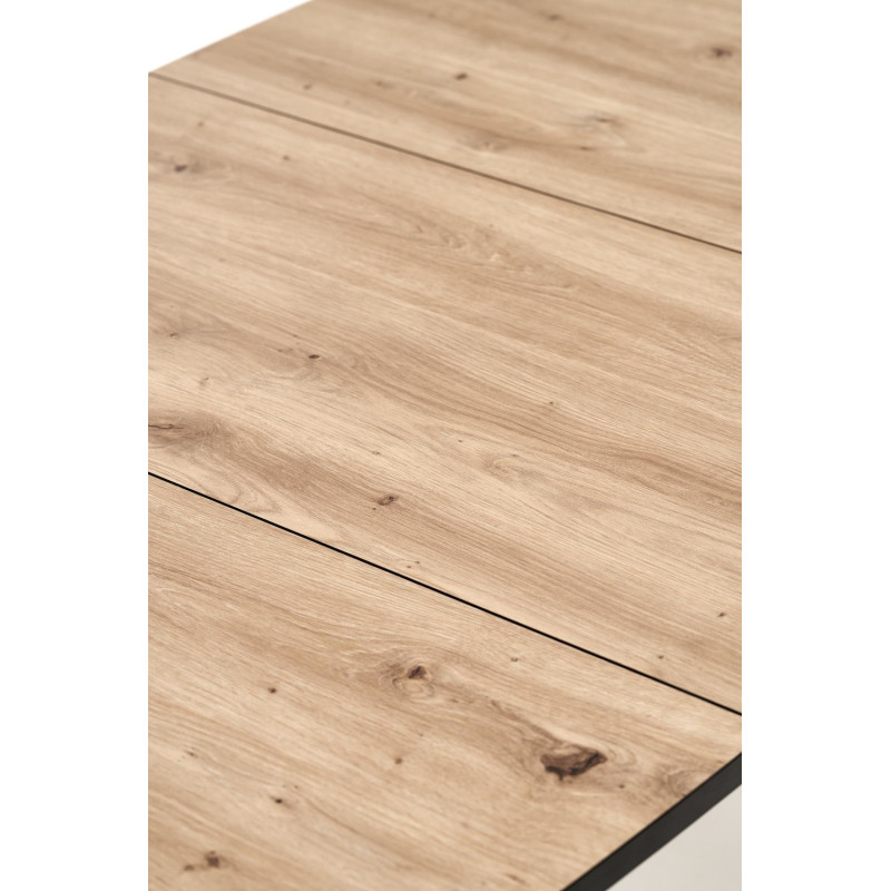 Rozkładany stół BARRILO dąb artisan/czarny