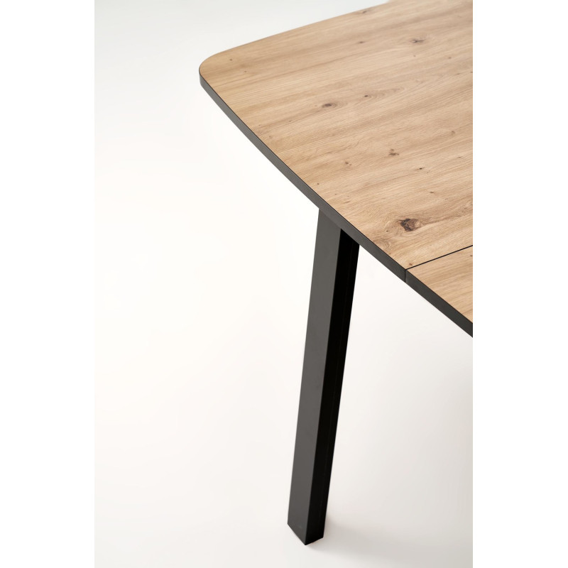 Rozkładany stół BARRILO dąb artisan/czarny