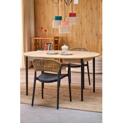 Rozkładany stół PIVOTO dąb artisan/czarny