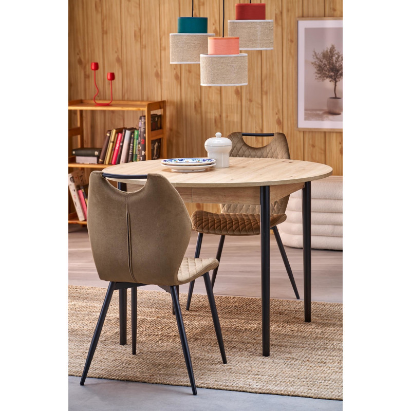 Rozkładany stół PIVOTO dąb artisan/czarny