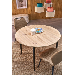 Rozkładany stół PIVOTO dąb artisan/czarny