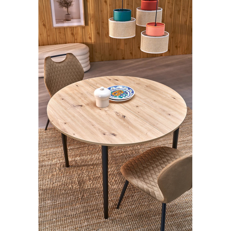 Rozkładany stół PIVOTO dąb artisan/czarny