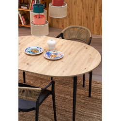 Rozkładany stół PIVOTO dąb artisan/czarny