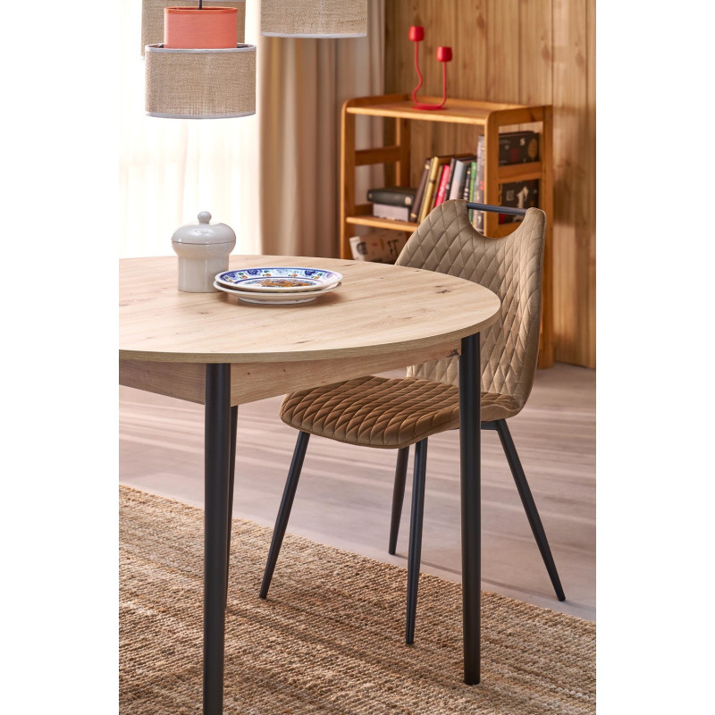 Rozkładany stół PIVOTO dąb artisan/czarny