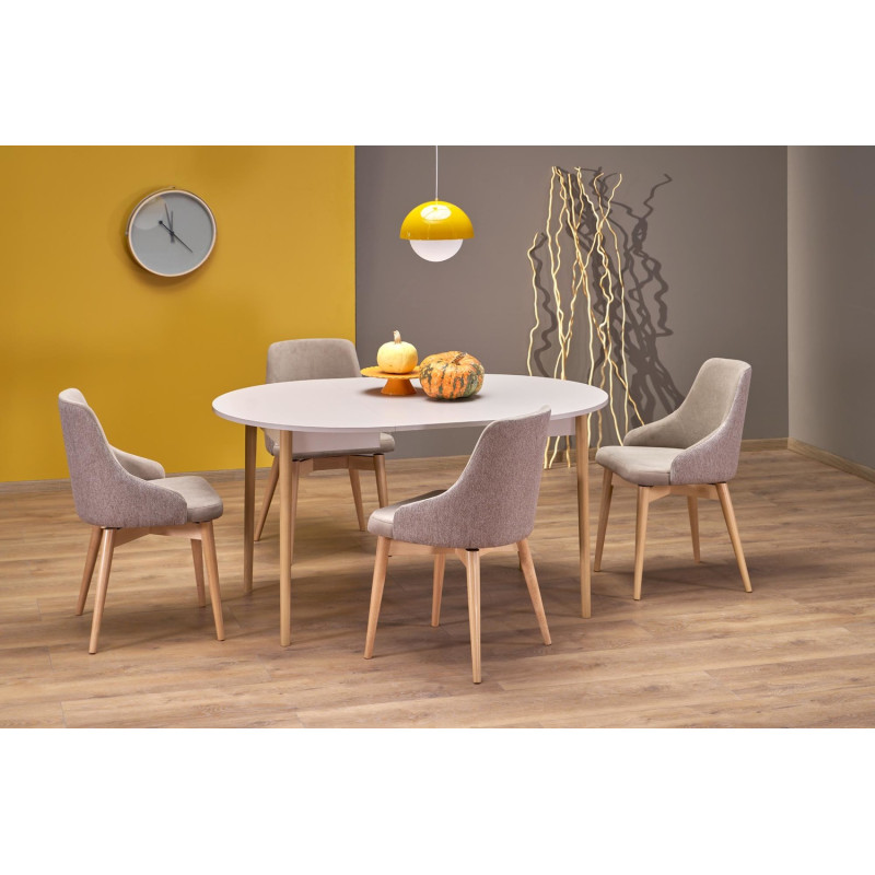 Rozkładany stół PIVOTO CASHMERE kaszmir/naturalny