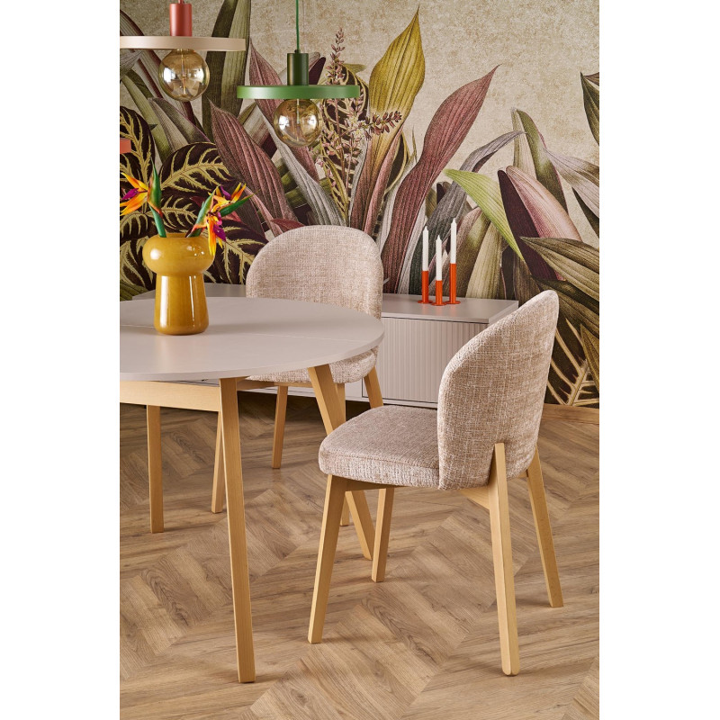 Rozkładany stół RUBENO kaszmir/naturalny