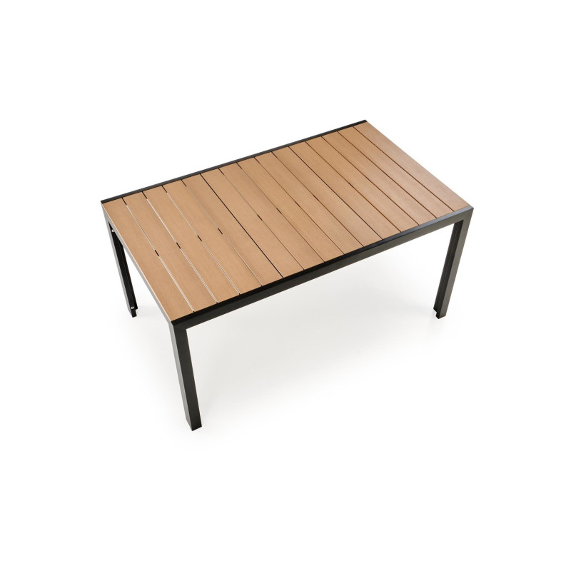 Stół prostokątny FIERO brązowy/czarny