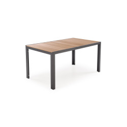 Stół prostokątny FIERO brązowy/czarny