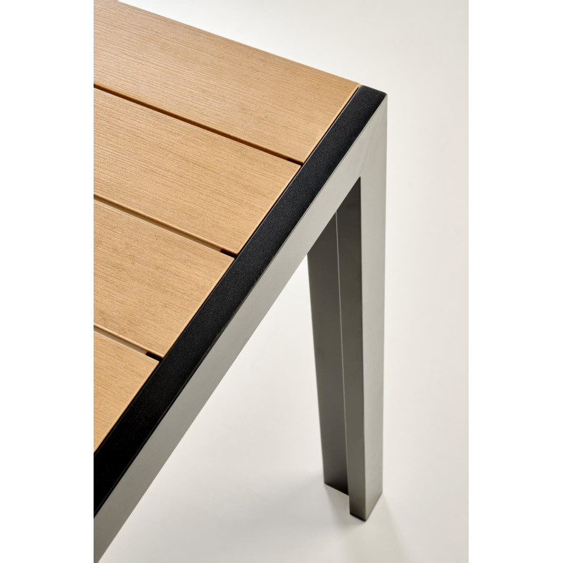 Stół prostokątny FIERO brązowy/czarny