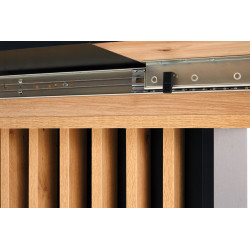 Rozkładany stół WILTONO dąb artisan/czarny