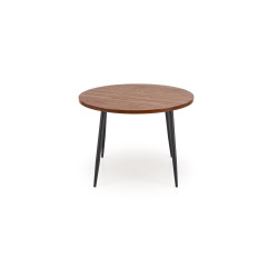 Okrągły stół BARRIS orzechowy/czarny