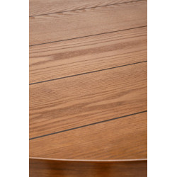 Okrągły stół BARRIS orzechowy/czarny