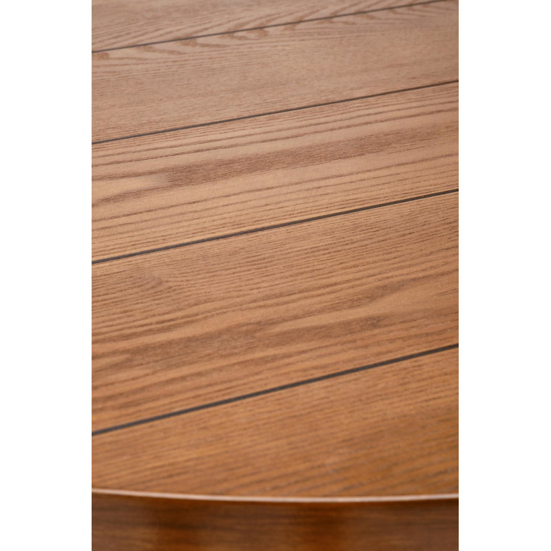 Okrągły stół BARRIS orzechowy/czarny