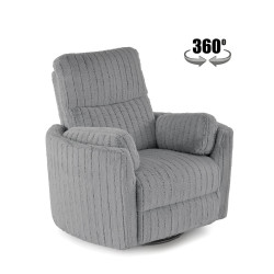 Fotel rozkładany elektrycznie PEGAX COMFORT GREY popielaty