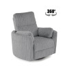 Fotel rozkładany elektrycznie PEGAX COMFORT GREY popielaty
