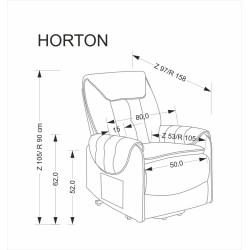 Fotel rozkładany elektrycznie HORTENIX COMFORT BEIGE beżowy