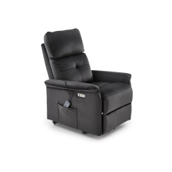 Fotel rozkładany elektrycznie SEMIX COMFORT BLACK czarny